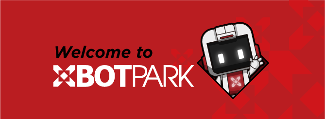 Welcome to XbotPark：品牌标志与机器人
